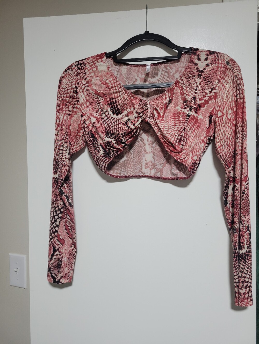 Dollskill Snake Print Crop Top